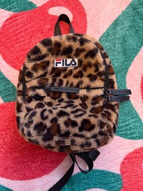 3 for $50 🌹FILA Leopard Print Faux-Fur Mini Backpack
